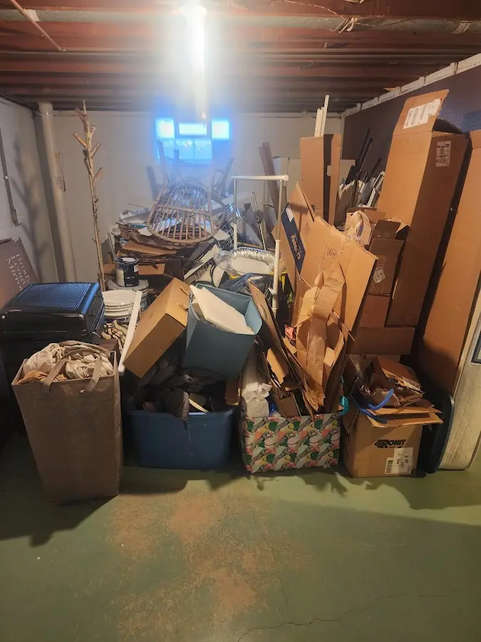 Roll-off dumpster container at job site for 8 Yard Dumpster Rental in Summit